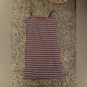 Ribbed striped body on dress